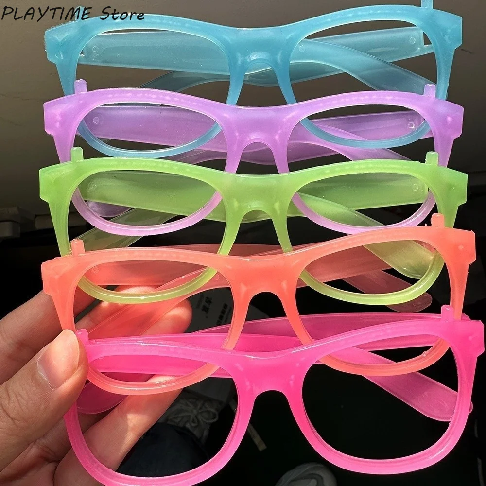 5/10Pcs Creative Luminous Glasses Colorful Flashing Fluorescent Glasses Reusable Glow in The Dark Light Up Glasses