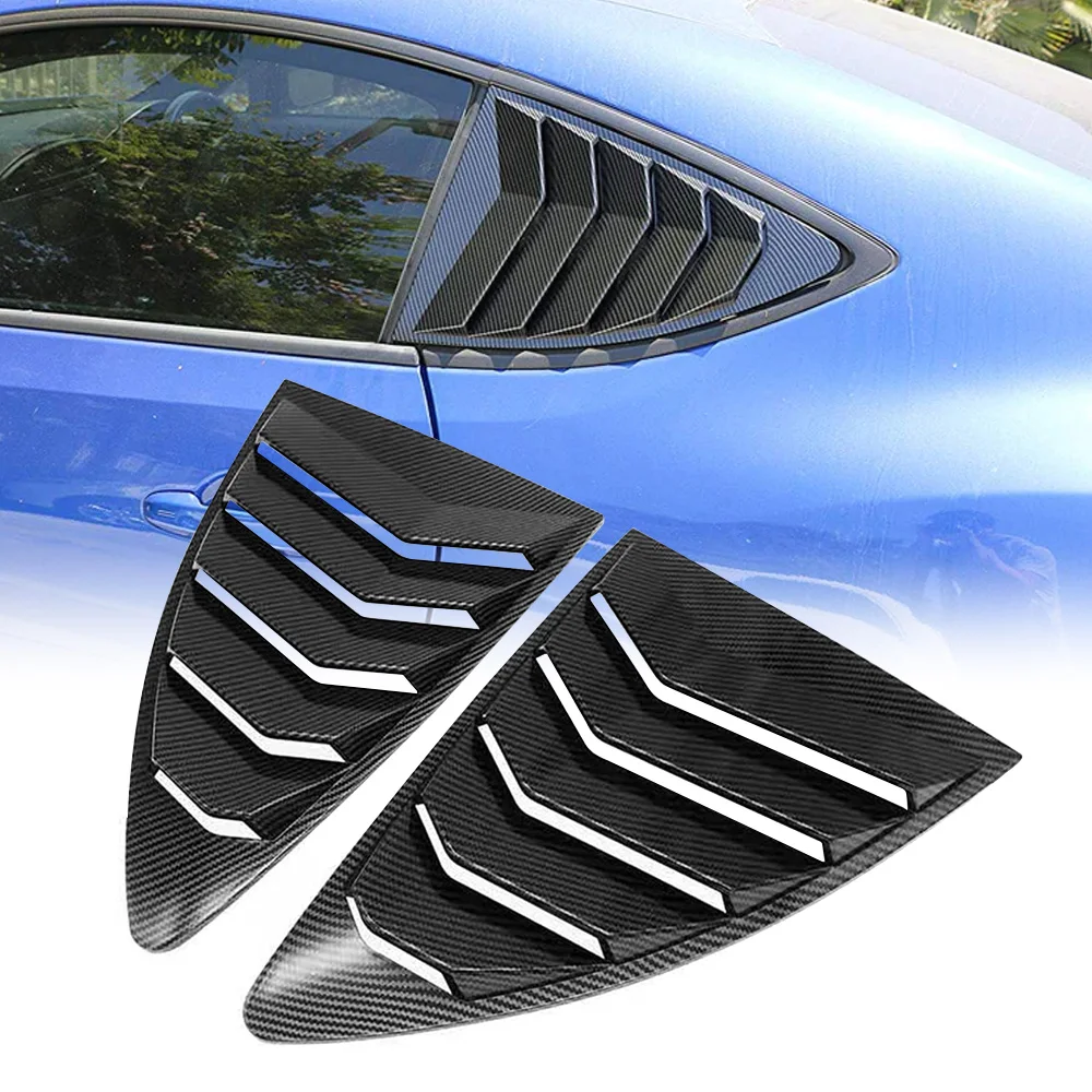 2pcs Car Rear Window Shutter Cover Trim Fit for 2012-2018 Subaru BRZ Toyota GR86 Car Window Louver Side Vent Trims Stickers ABS