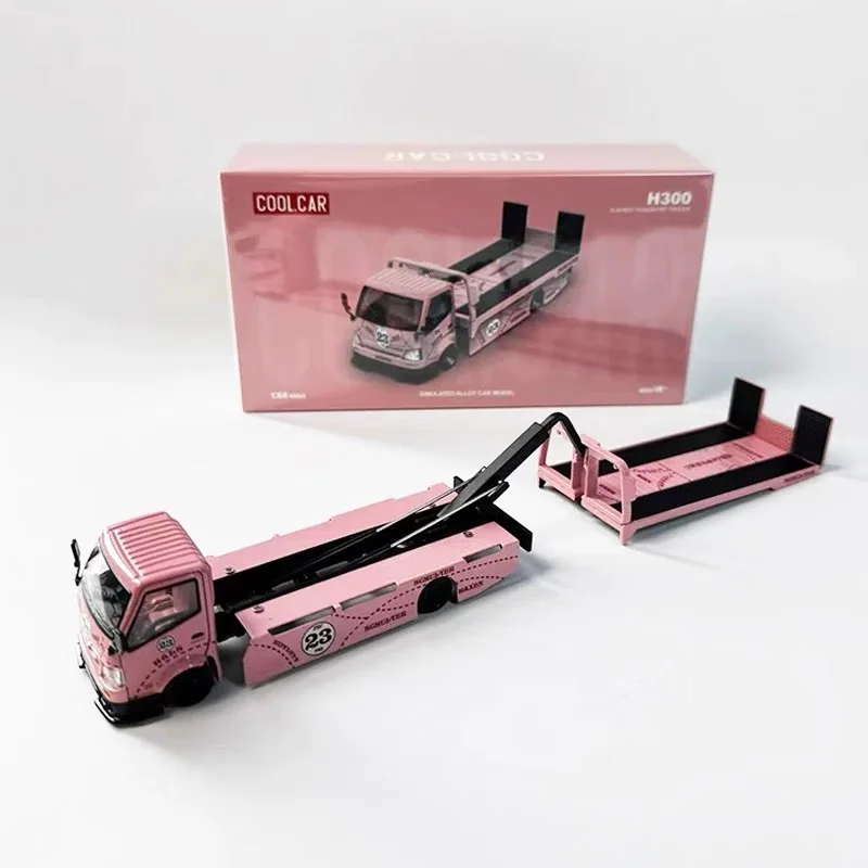 TimeMicro 1:64 H300 Flatbed Transport Trailer -Advan/BWT/Martini Alloy Model-In Stock