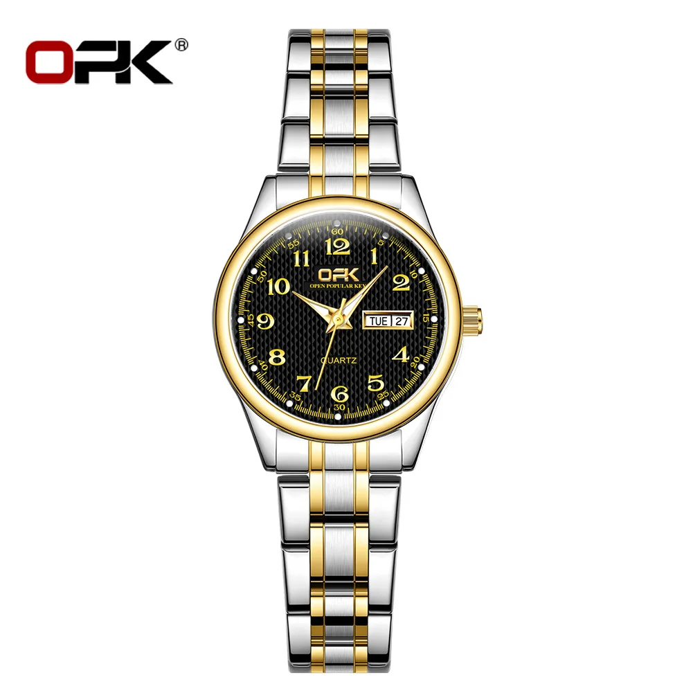 

OPK brand watches Selling double calendar quartz watch Women's watch Women's watch High quality leisure watch