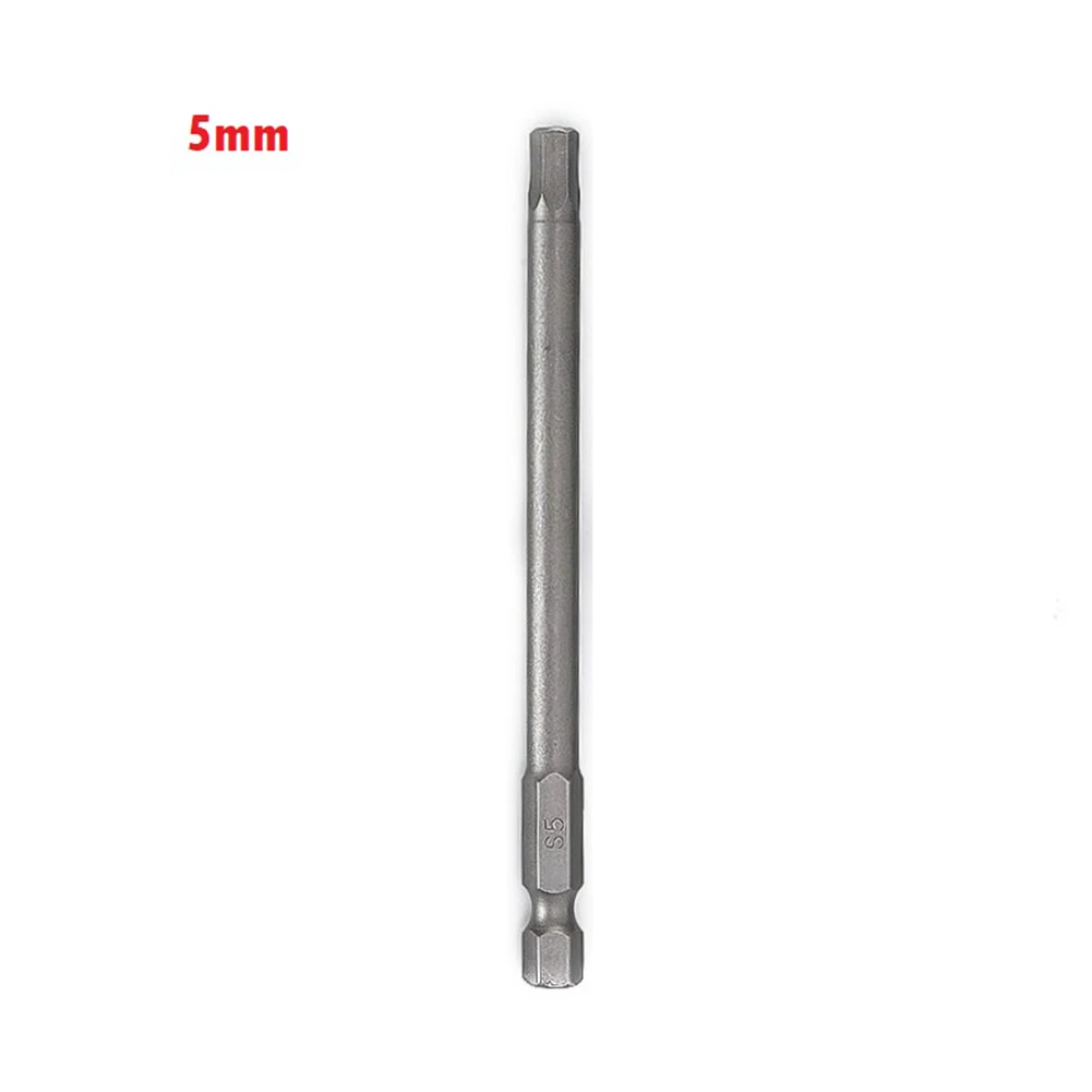Silver Screwdriver Bit Hand Tools 1/4\" Hex Shank 100mm Electric Screwdrivers For Cord/cordless Drills Hex Shank Magnetic Handle