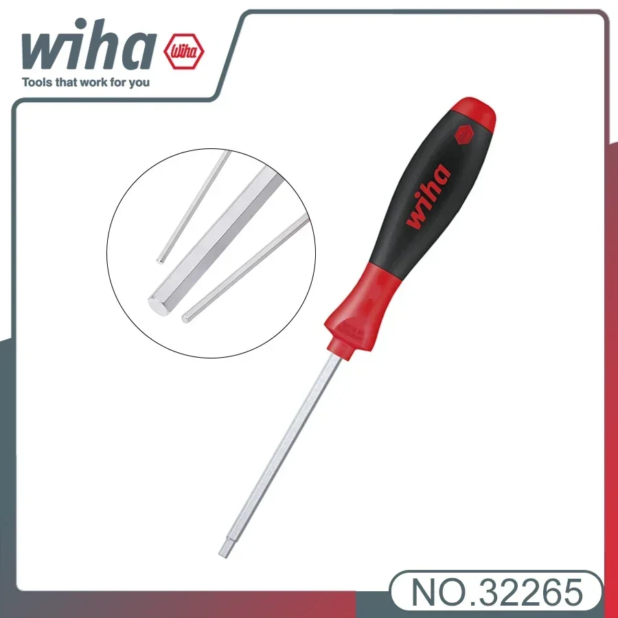 

WIHA 32265 SoftFinish® Handle 1 PCS Hex Screwdriver Flat Head Hexagon Screwdrivers Repair Tools 322 261 Series