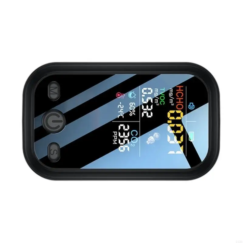 

E5BE LCD Digital CO2 Meter Air Quality Testing Device ABS for Health Users