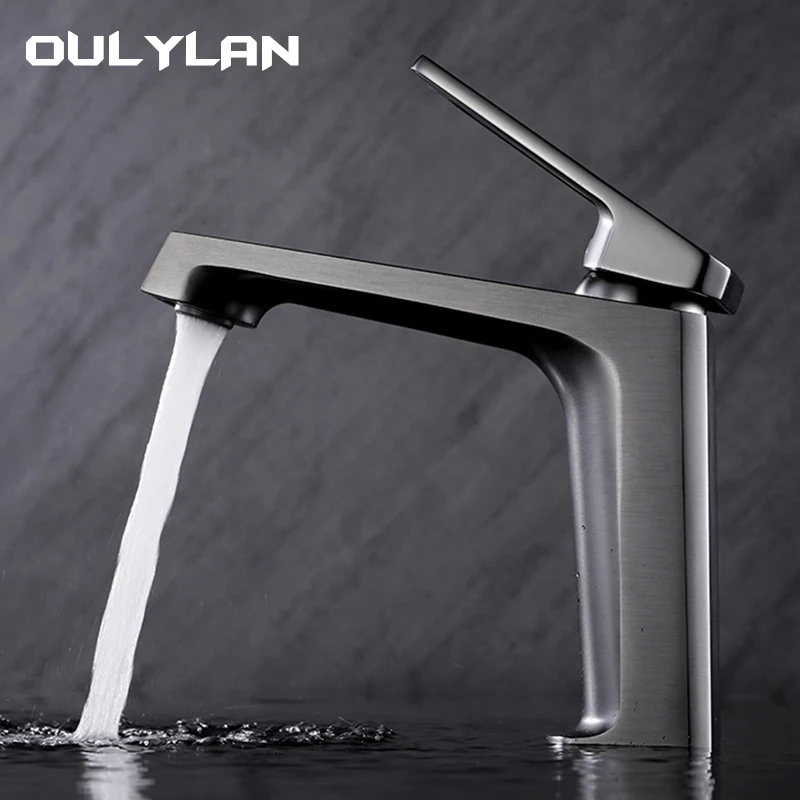 

Faucet Home Water-tap Basin Pull-out White Faucet Simple Cold and Hotkitchen Bathroom Shower room Gray Black Tap