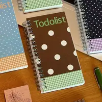 Korean Retro Creative Polka Dot Coil To-do List Student Handbook High-looking Ins Style Diy Notepad Spiral Binding Office Gift 3