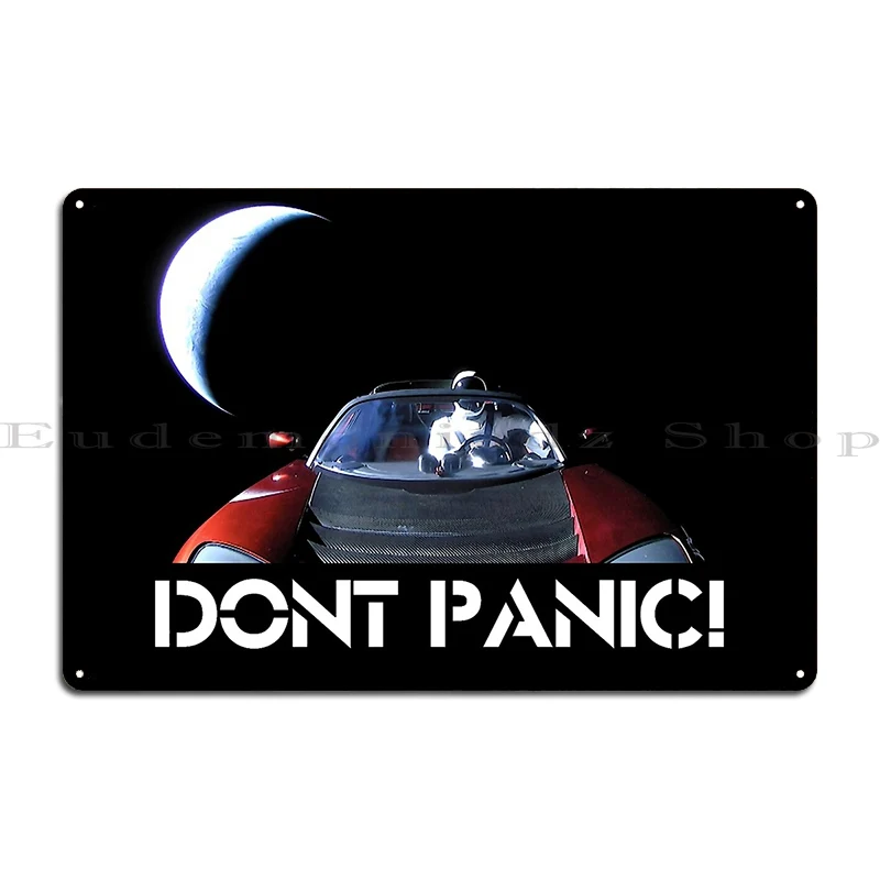 The Hitchhiker's Guide to the Galaxy dont panic Metal Cave Cinema Garage Printing Rusty Tin Sign Poster