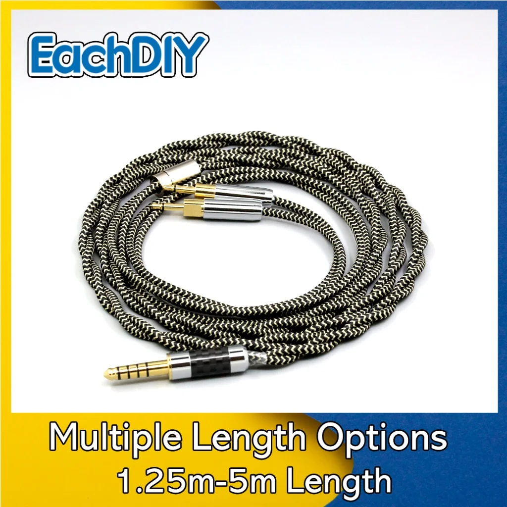 

2 Core 2.8mm Litz OFC Earphone Shield Braided Sleeve Cable For Sennheiser HD700 Headset 2.5mm pin Headphone 8055