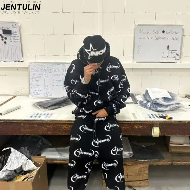 Harajuku Hip Hop Winter Hats Y2K Gothic Alphabet Men's Hats Streetwear Knitted Women's Wool Hats Unisex Winter Fashion Pullovers