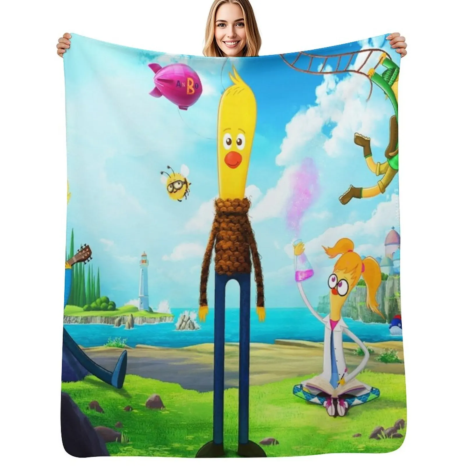 

Archibald's Next Big Thing shirt for kids cartoon characters girl and boy gift archibald's next big thing birthday Throw Blanket