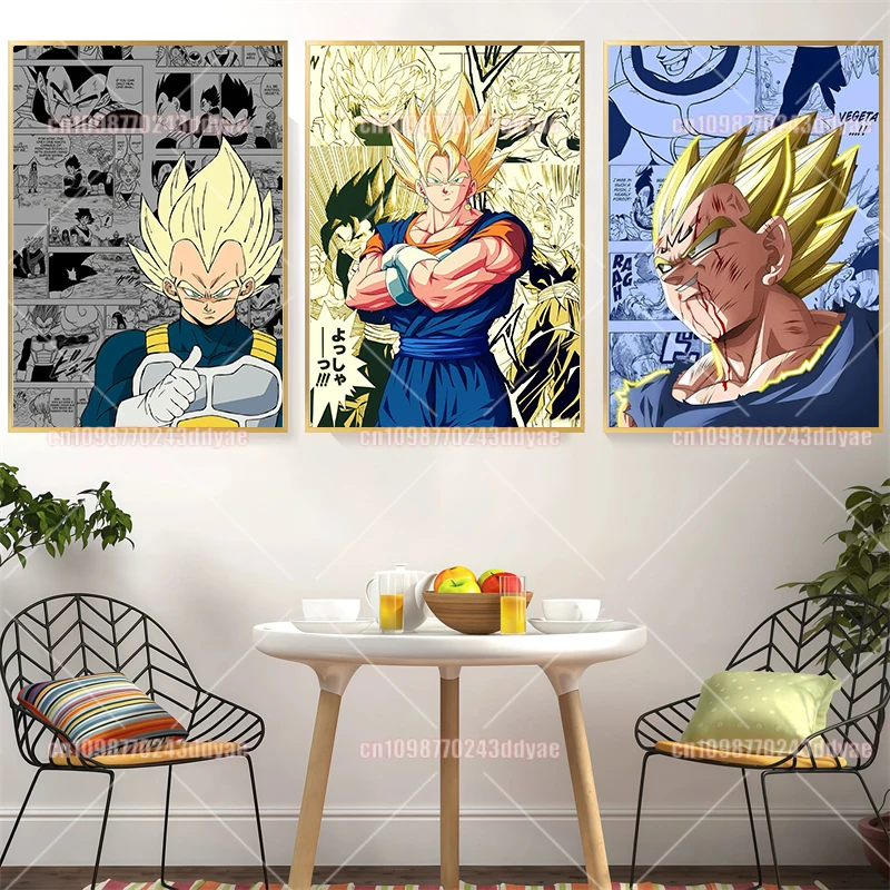 

Аниме Dragon Ball HD постер Vegeta Sun Wukong креативный инновационный детский подарок для спальни, спортзала, декоративная картина на холсте