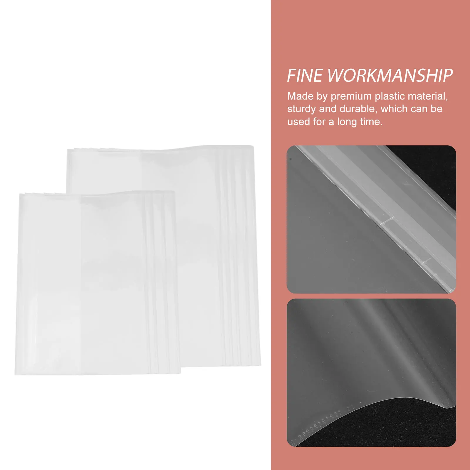 

20pcs Plastic Book Cover Clear Self Adhesive Sleeve For Textbooks Notebooks Students School Supplies Hardcover Paperback Book