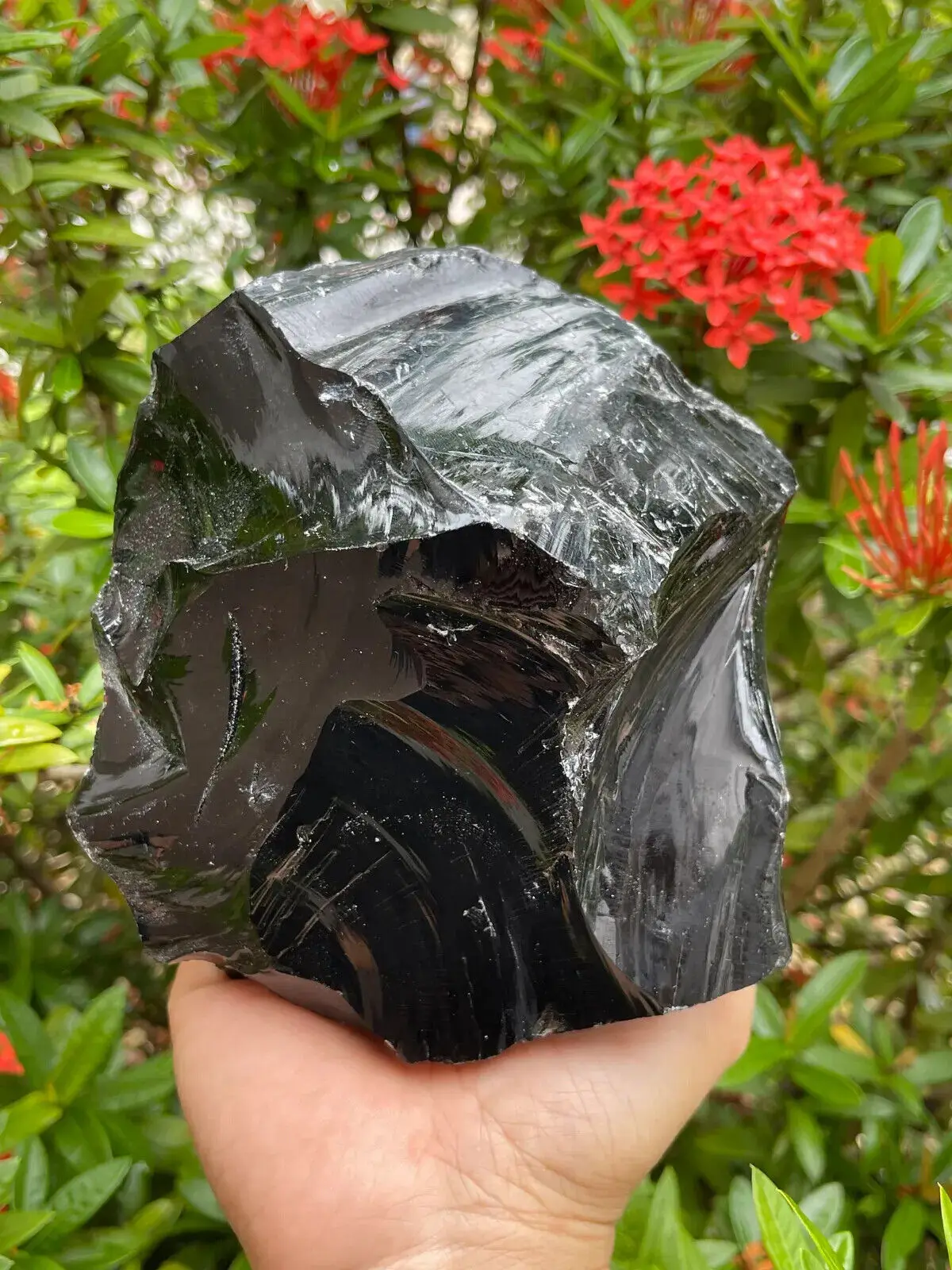 Large Black Obsidian Rough Stones Raw Black Obsidian Natural Healing