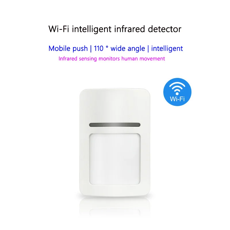 

Wi-Fi Intelligent Infrared Detector Tuya Human Body Wide Angle Motion Sensor Low Power High Decibel Audible Alarm Mobile Push