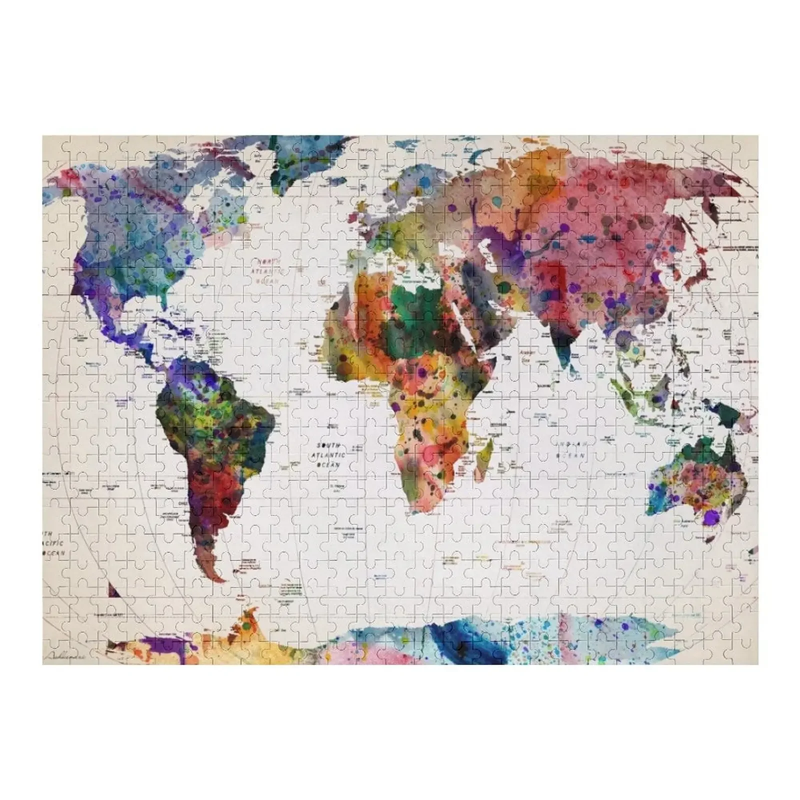 

map Jigsaw Puzzle Personalised Name Works Of Art Puzzle