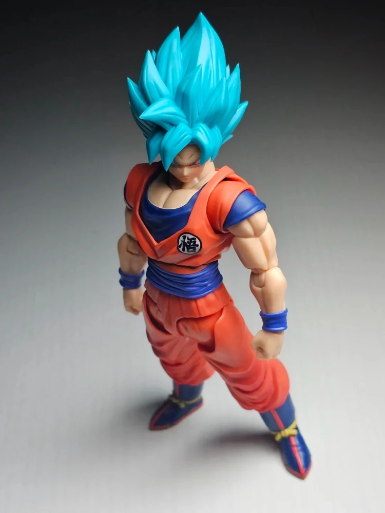 Genuine Bandai Shf Dragon Ball‌ Son Goku 3.0 Super Saiyan God Super Saiyan Blue Hair Limit Breaker Action Figure Model Fans Toy - view 3