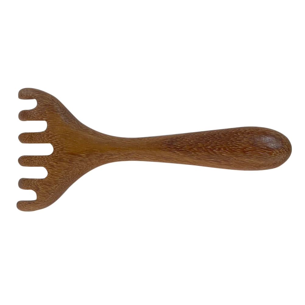 Wooden Five Claw Scalp Massager Wide Tooth Hair Massage Comb Relaxing Tool Natural Wood Meridian Pressure Point Therapy