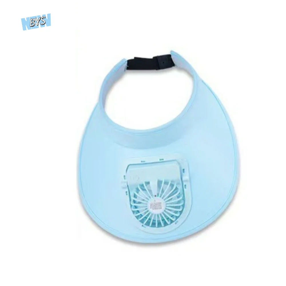 

USB Rechargeable Cooling Fan Hat Breathable Large Brim Empty Top Sunscreen Cap Anti UV Protection Portable Women Sun Hat Men