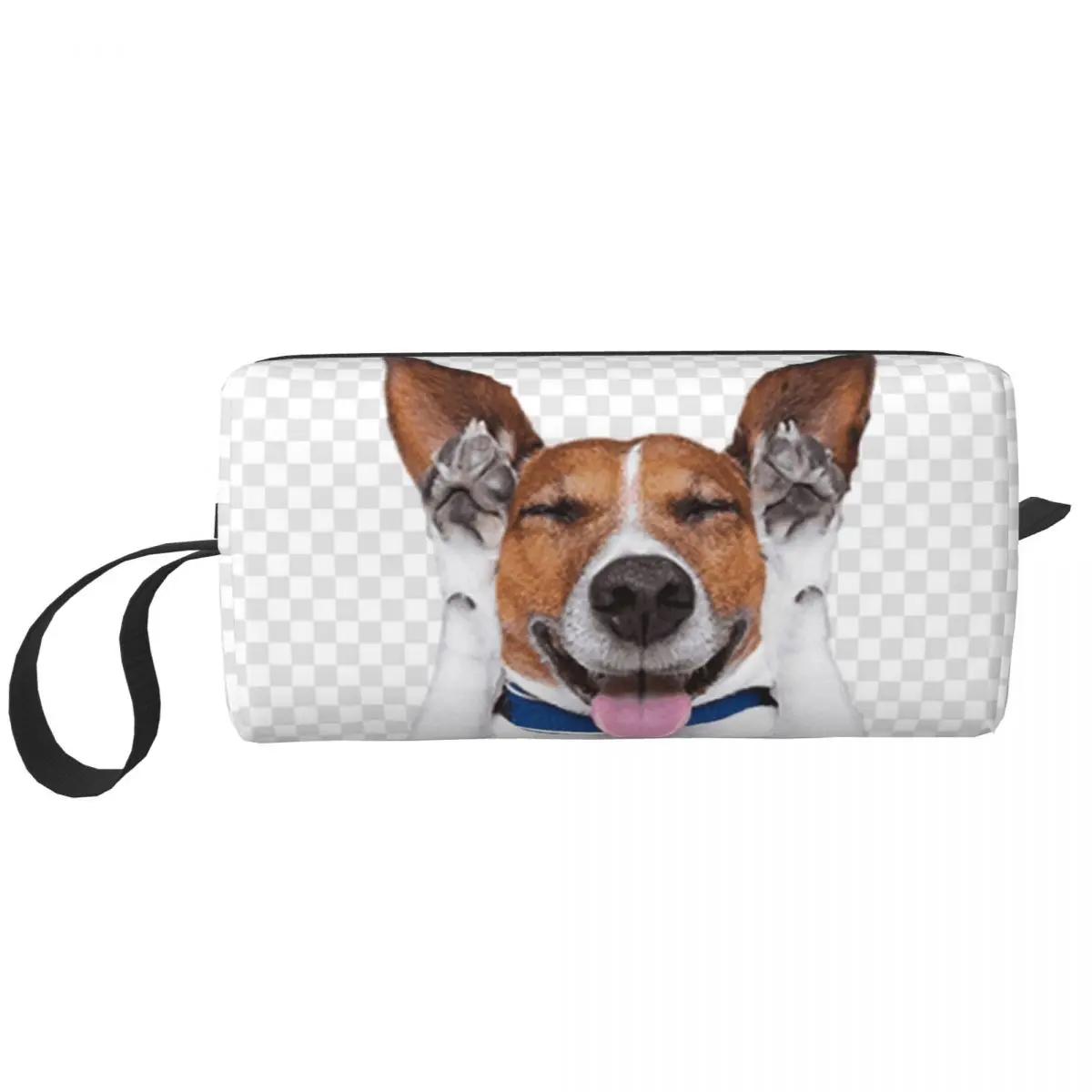 Travel Funny Dog Jack Russell Terrier Toiletry Bag Portable Pet Cosmetic Makeup Organizer for Women Beauty Storage Dopp Kit Case