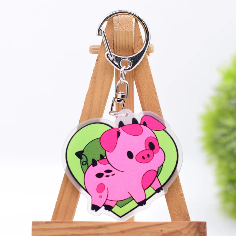 Helluva Boss Keychain Cute 12 Styles Arcylic Cartoon Figures Keyrings Kawaii Accessories