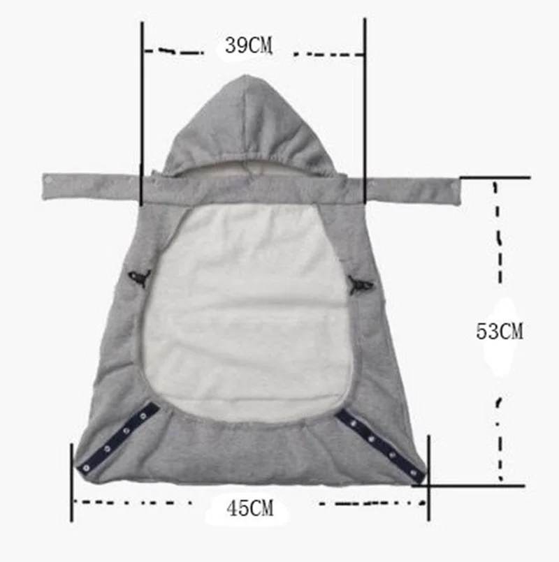 أ ​ الخريف الشتاء الدافئة الطفل حزام عباءة الرأس الرضع في الهواء الطلق المعطف عباءة قماط بطانية الطفل الناقل