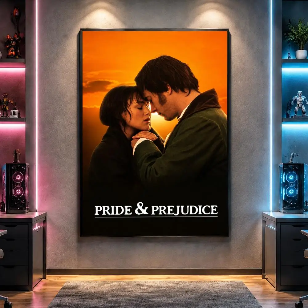 Novel P-Pride and Prejudice Romance Poster Wall Art Bedroom Living Room Dorm Bar Cafe Gym Studio Home Decor Gifts