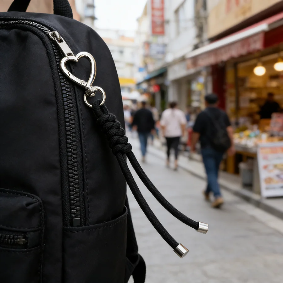 

New Stylish Paracord Keychain Unisex 5 Colors Available Car Backpack Charm Pendant Decoration Heart Valentine Day Accessories