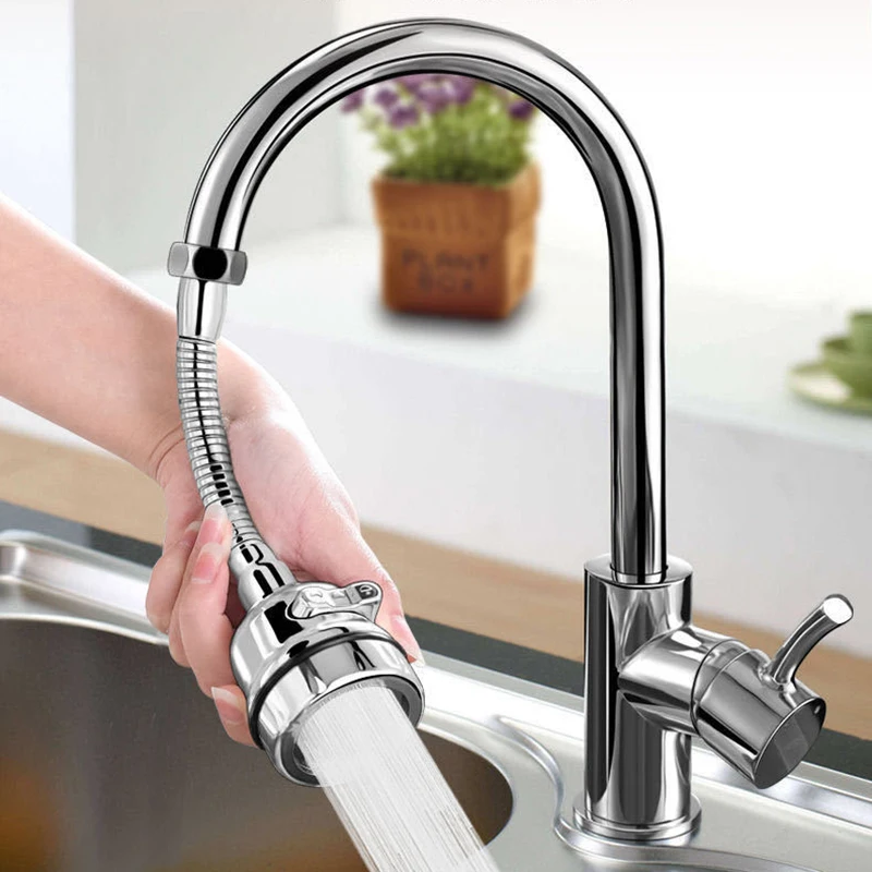 Kitchen Gadgets 3 Modes 360 Rotatable Bubbler High Pressure Faucet Extender Water Saving Bathroom Kitchen Accessories Supplies