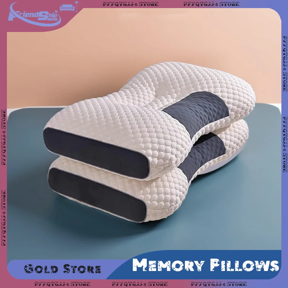 Neck Pillow Help Sleep And Protect The Pillow Neck Memory Foam Pillows Household Soybean Fiber SPA Massage Pillows for  Bedroom