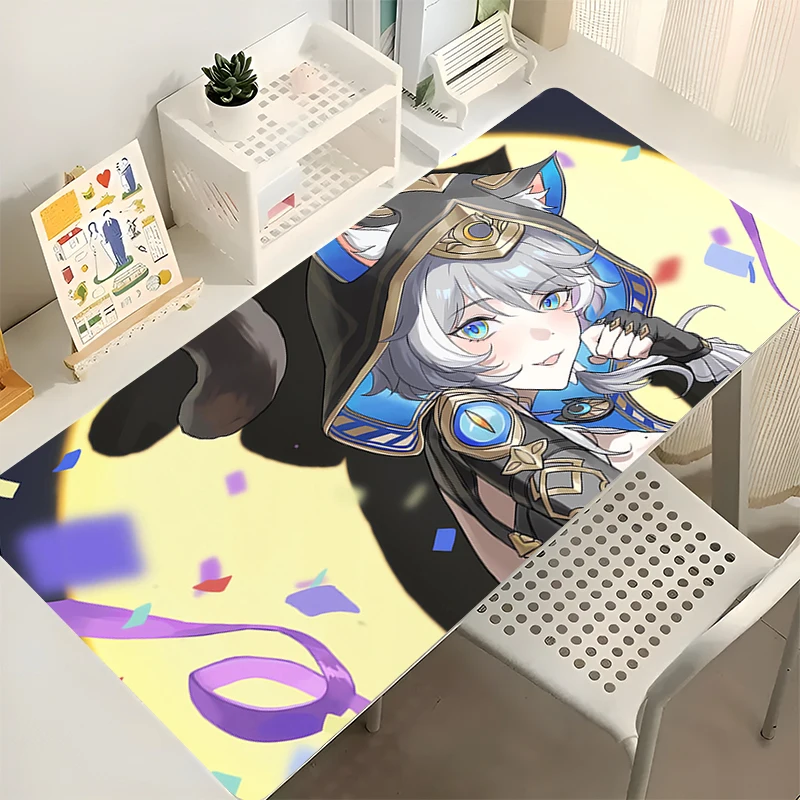 لوحة ماوس مطاطية صغيرة للكمبيوتر الشخصي لوحة مفاتيح الكمبيوتر المحمول سرعة الكمبيوتر Honkai Star Rail Cipher سطح المكتب حصيرة ملحقات الألعاب لوحة الماوس