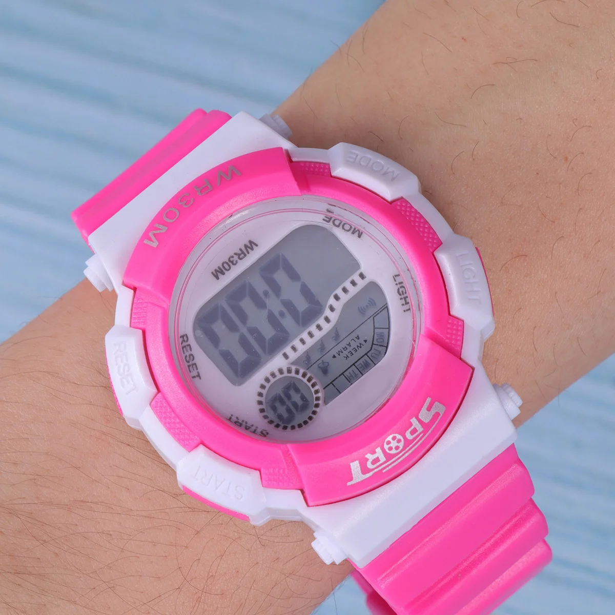 1Pcs Cartoon Watch Lovely Electronic Waterproof Multi-Function Countdown Timer Alarm Date Display Casual