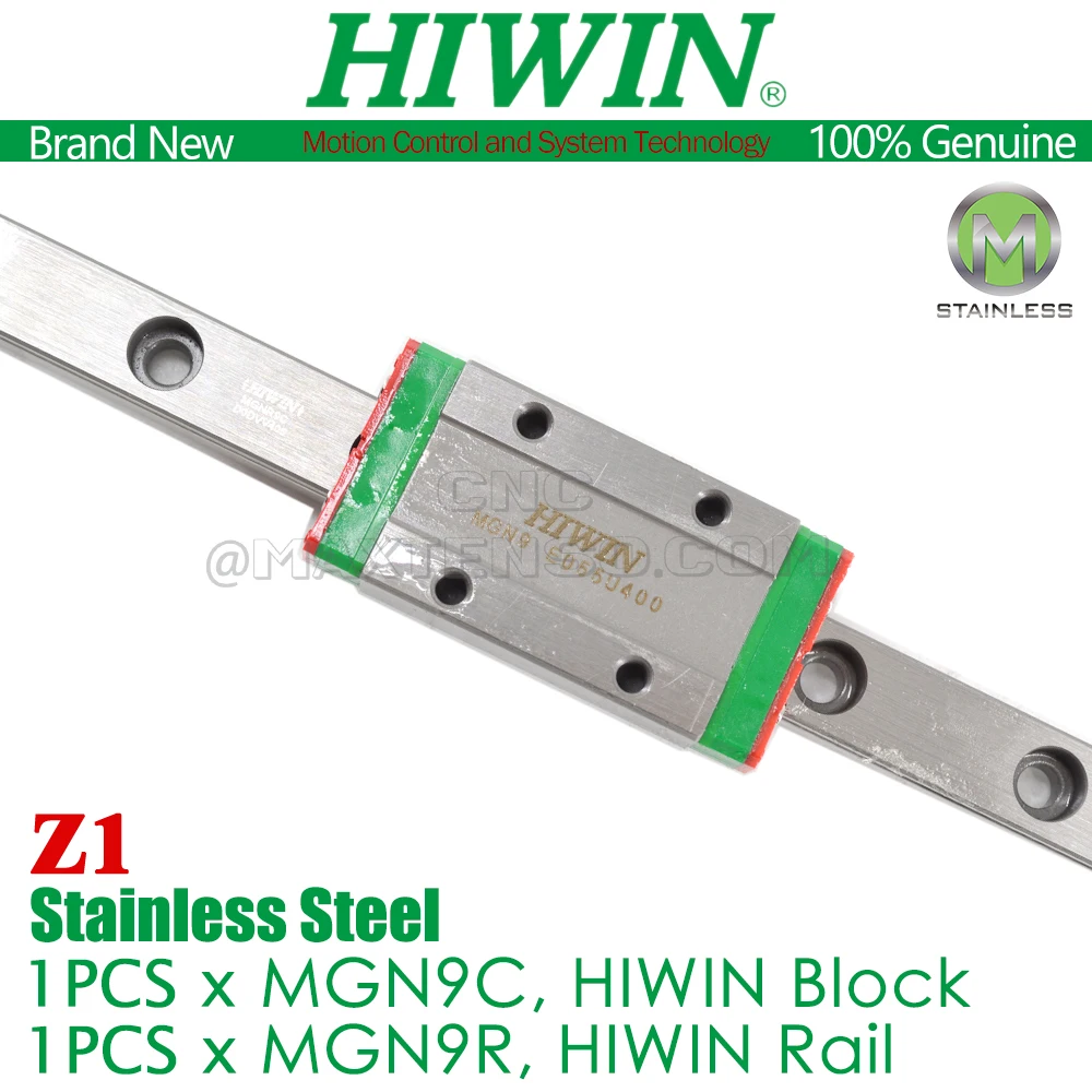 

Genuine HIWIN MGN9C Z1 100 150 200 250 300 350 400 450 500 550MM HIWIN MGN9 Linear Guide Rail HIWIN MGN9C Z1 Block 3D Printer