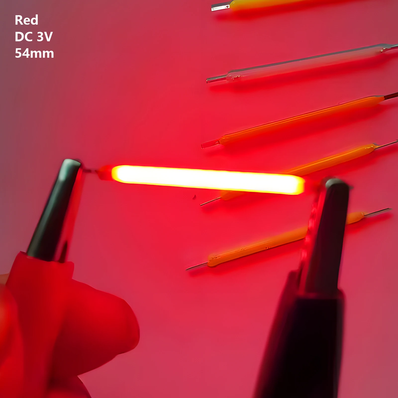 5 Stück DC 3V 12V 2200/68mm Cob LED Filament k weiß blau rot rosa Edison Lampe Teile Lampe Glühlampen