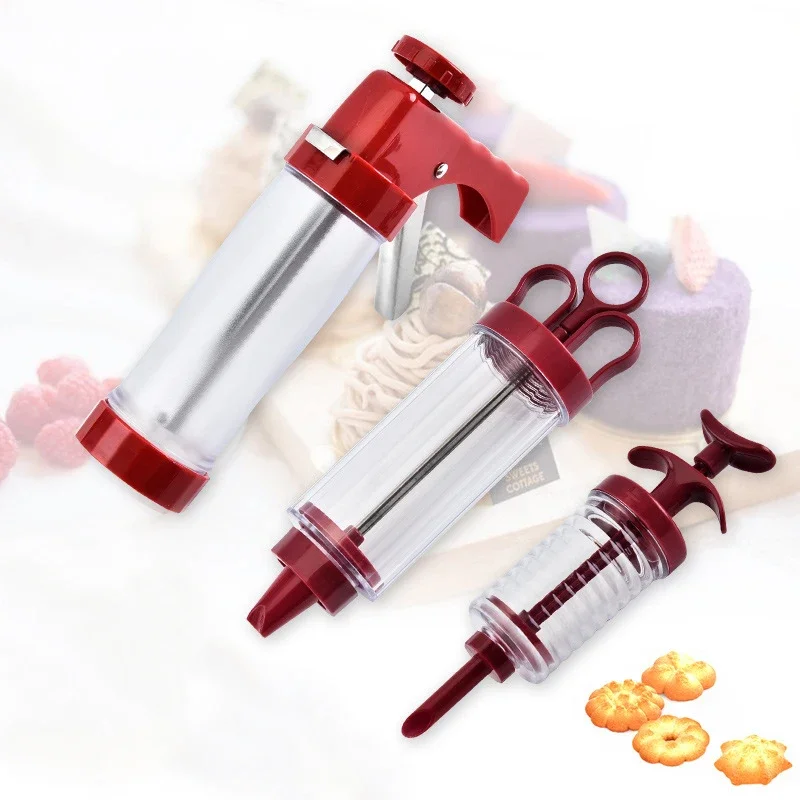 Cookie Cream Cake Press Decorating Gun Set Candys Biscuit Icing Piping Nozzle Pastry Dessert Butter Syringe Kitchen Baking Tools