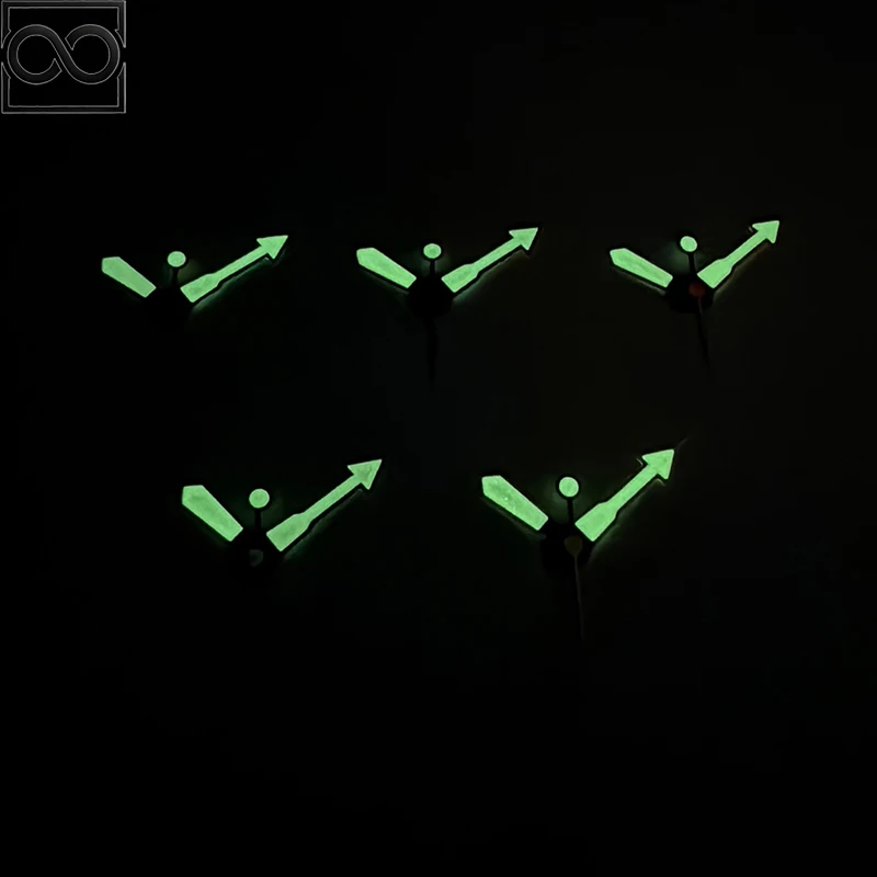 NOOKIDA Lancette luminose verdi Accessori per orologi per movimento NH35/NH36/4R/7S Lancette NH35 Rosso Arancione Giallo Verde Bule