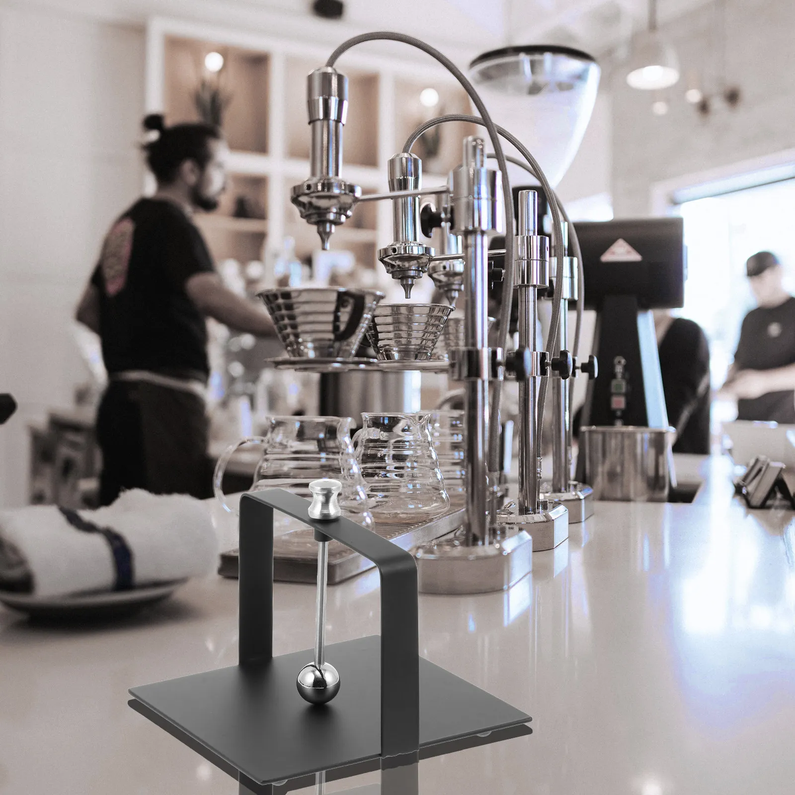 1Pcs Stainless Steel Napkin Rack Black Freestanding Table Tissue Stand Hotel Paper Towel Holder Minimalist Stylish Tissue