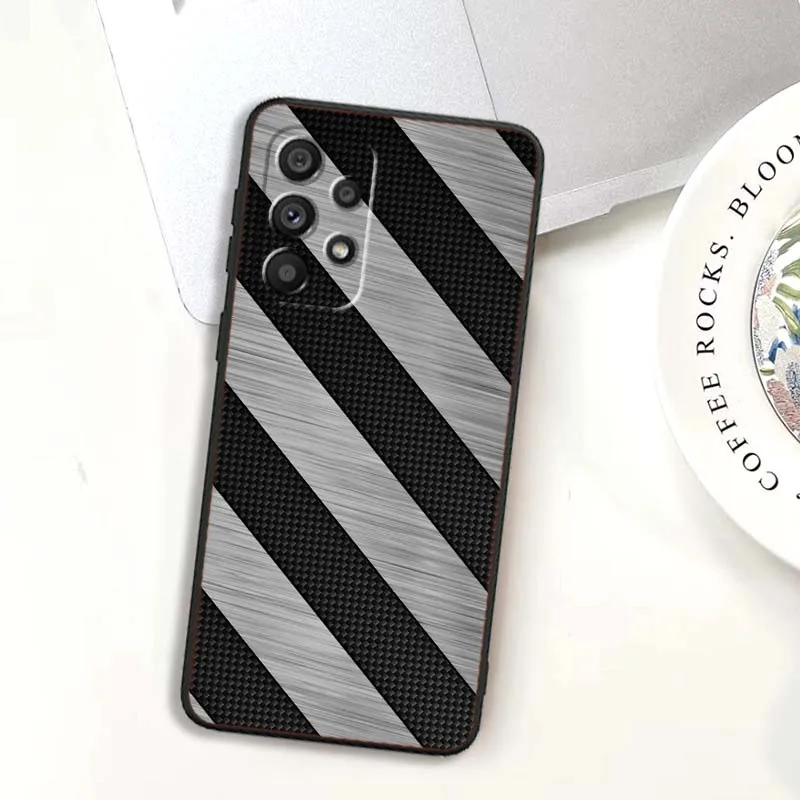 carbon fiber pattern For Samsung A73 A72 A71 A55 A54 A53 A52 A51 A13 A22 A16 A15 A12 A14 A26 A07 5G Black Phone Case view 6