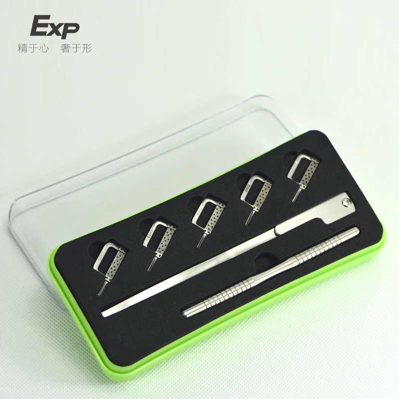 Exp Dental Orthodontische Interproximal Emaille Reductie Handleiding Strip Snijden Set Dubbelzijdig Met Meetlint Handvat