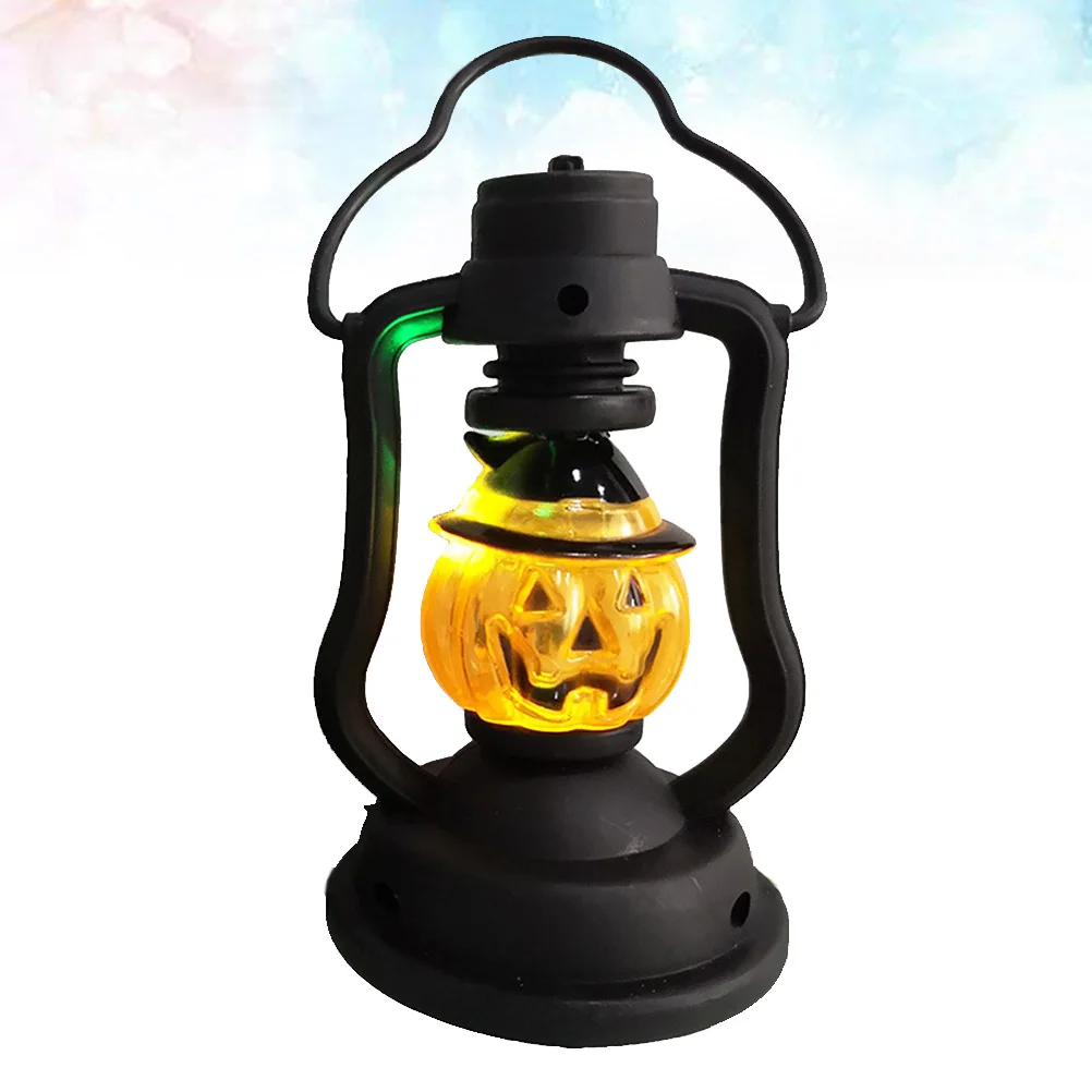

1pc Led Pumpkin Handle Lights Colorful Night Light For Halloween Decorations Plastic Portable Lantern Lightweight Halloween