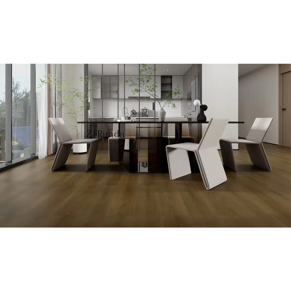 إصدار مخصص 4 مم 5 مم 6 مم SPB أرضيات بلاستيكية حجرية أرضيات خشبية مقاومة للماء مع نسيج سطح مسطح #4