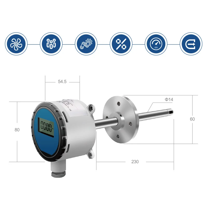 Anti-pollution IP65 4-20ma RS485 Wind Speed Sensor With LCD Display