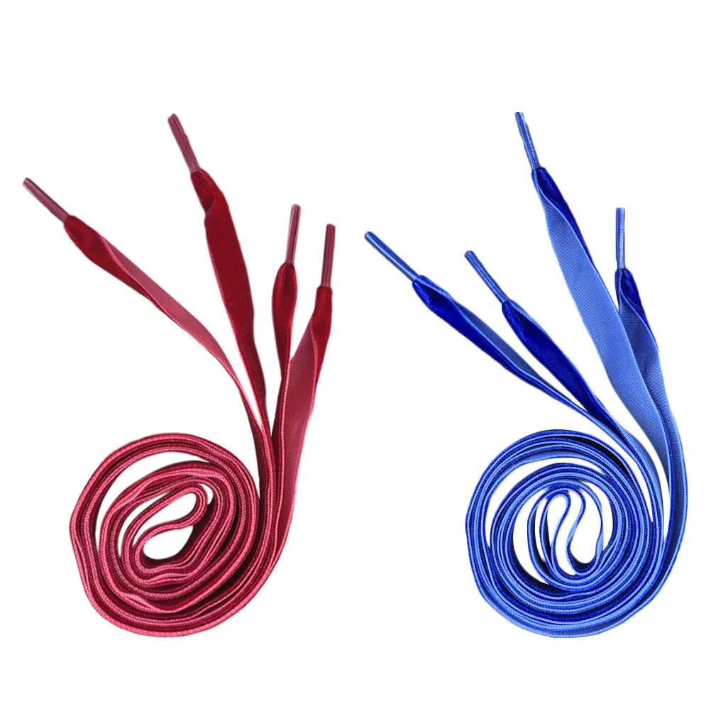 2 قطعة 1.6 سنتيمتر أربطة الحذاء واسعة حذاء مسطح الدانتيل للأحذية أحذية رياضية المتسكعون دائم قسط المواد هدية فكرة أربطة الحذاء واسعة حذاء مسطح #6