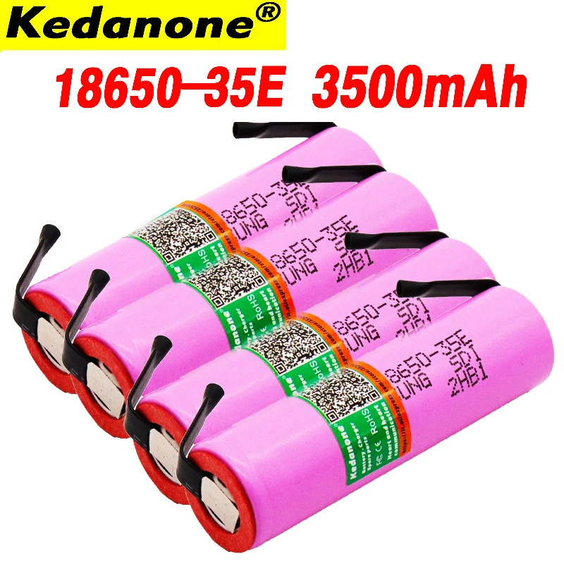 

3.7V 3500mah 18650 Battery For Samsung 35E INR 18650 20A Lithium Lon Battery Replacement External Battery+nickel sheet
