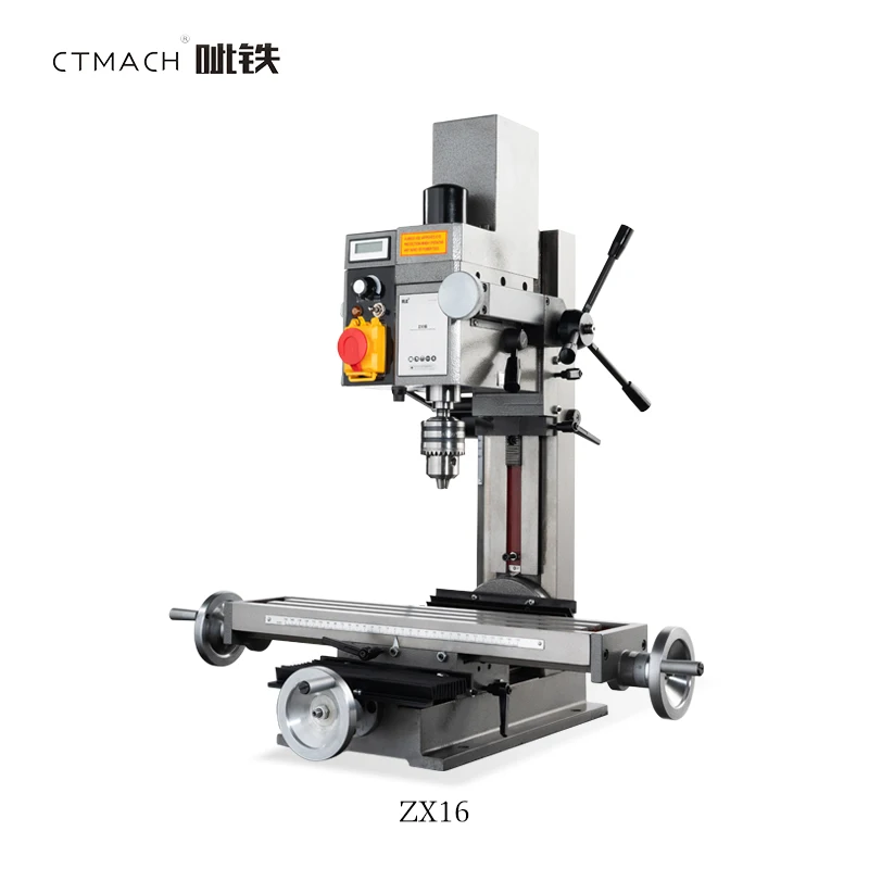 mini vertical milling lathe machine ZX16 mill drill machine for DIY and hobby use with