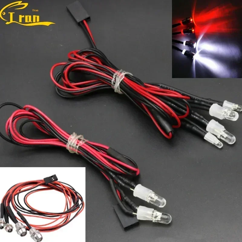 Model Car Lights 2 Lights 4 Lights 6 Lights 8 Lights Red And White Lights 3/5mm Cup Led Rc Spotlights White Light