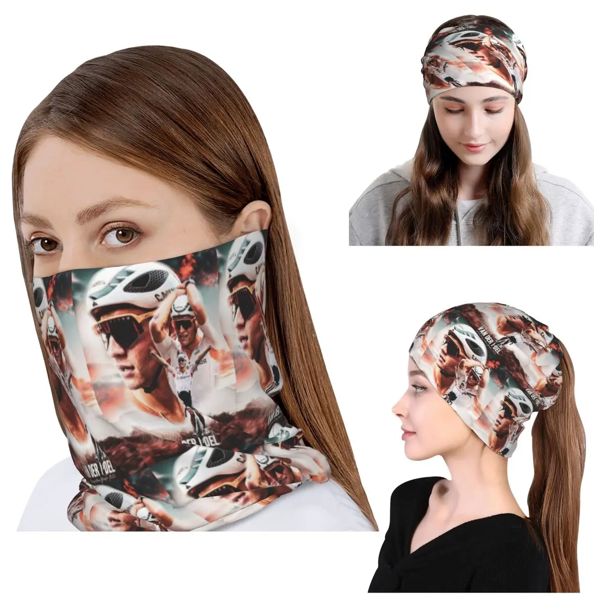 

Mathieu Van Der Poel Cyclist MVDP Dutch Cyclist College Bandana Neck Cover Mask Scarf Warm Headband Beanies Hat for Men Women