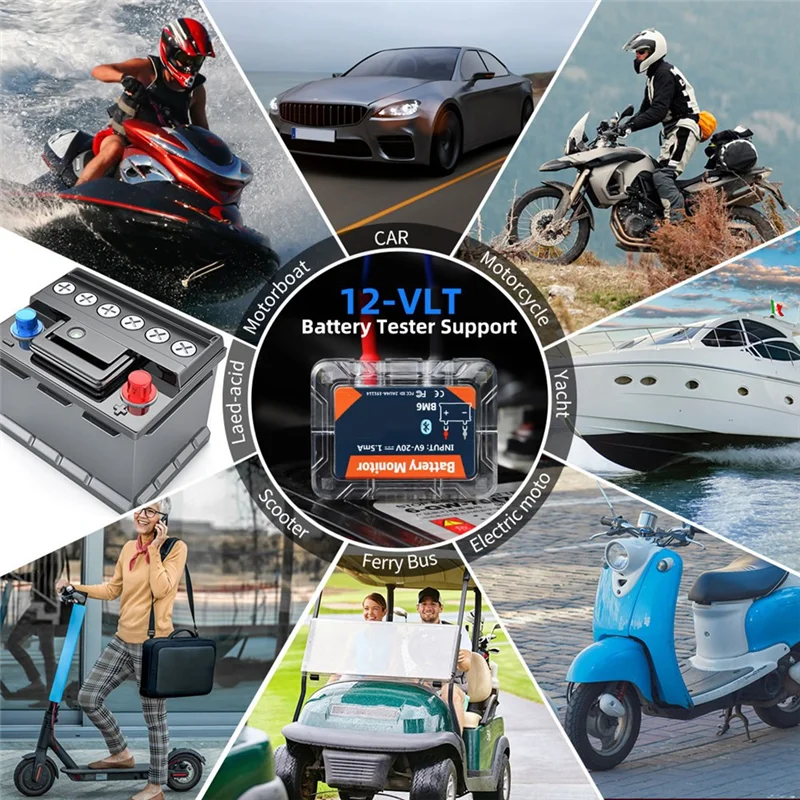 

BM6 12 В автомобильный аккумулятор монитор Bluetooth тестер автомобильного аккумулятора автомобильный мониторинг аккумуляторные инструменты