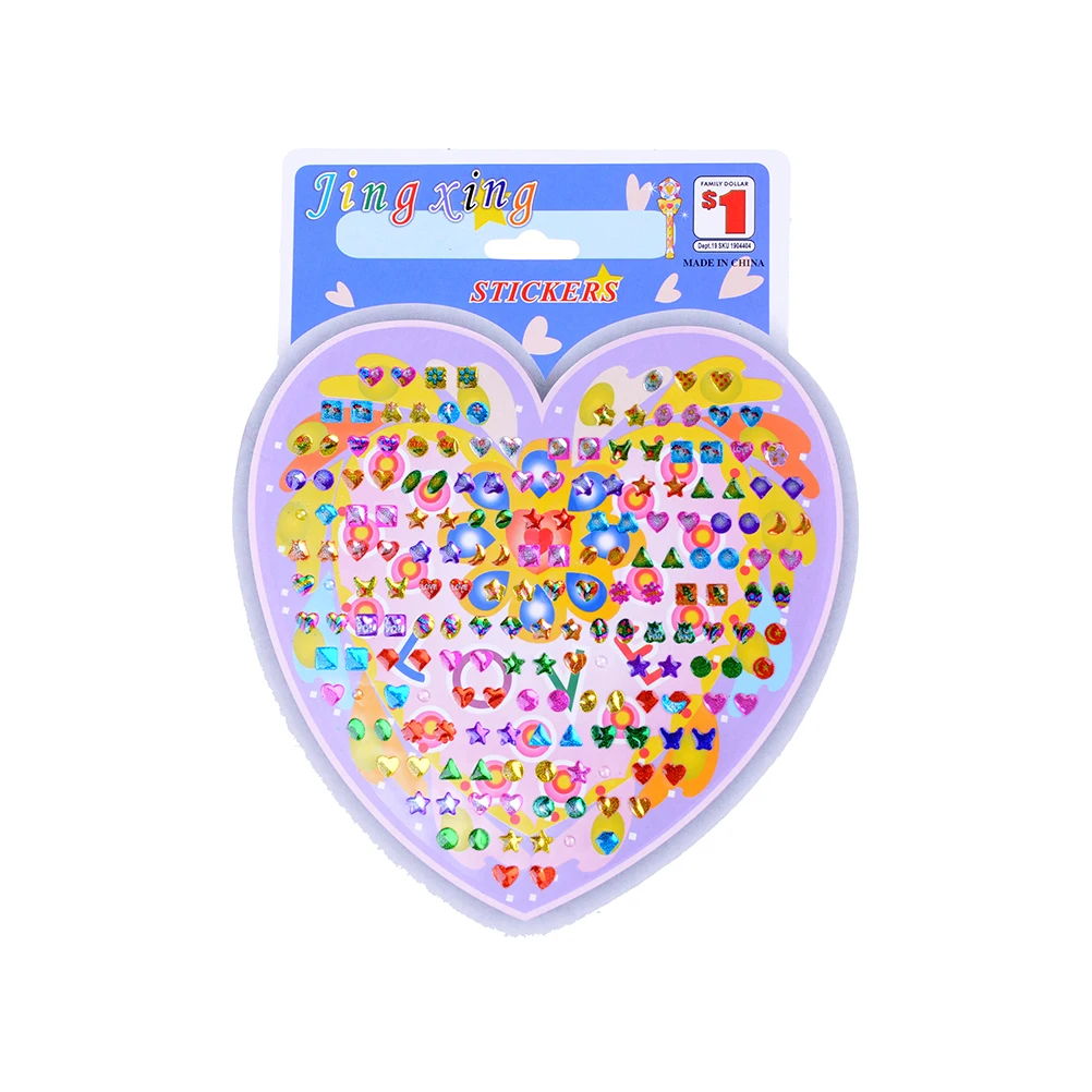 Hot 4 Stks/set Prachtige Kinderen Stickers Oorbel Cartoon Beloning Kristal Stickers Speelgoed