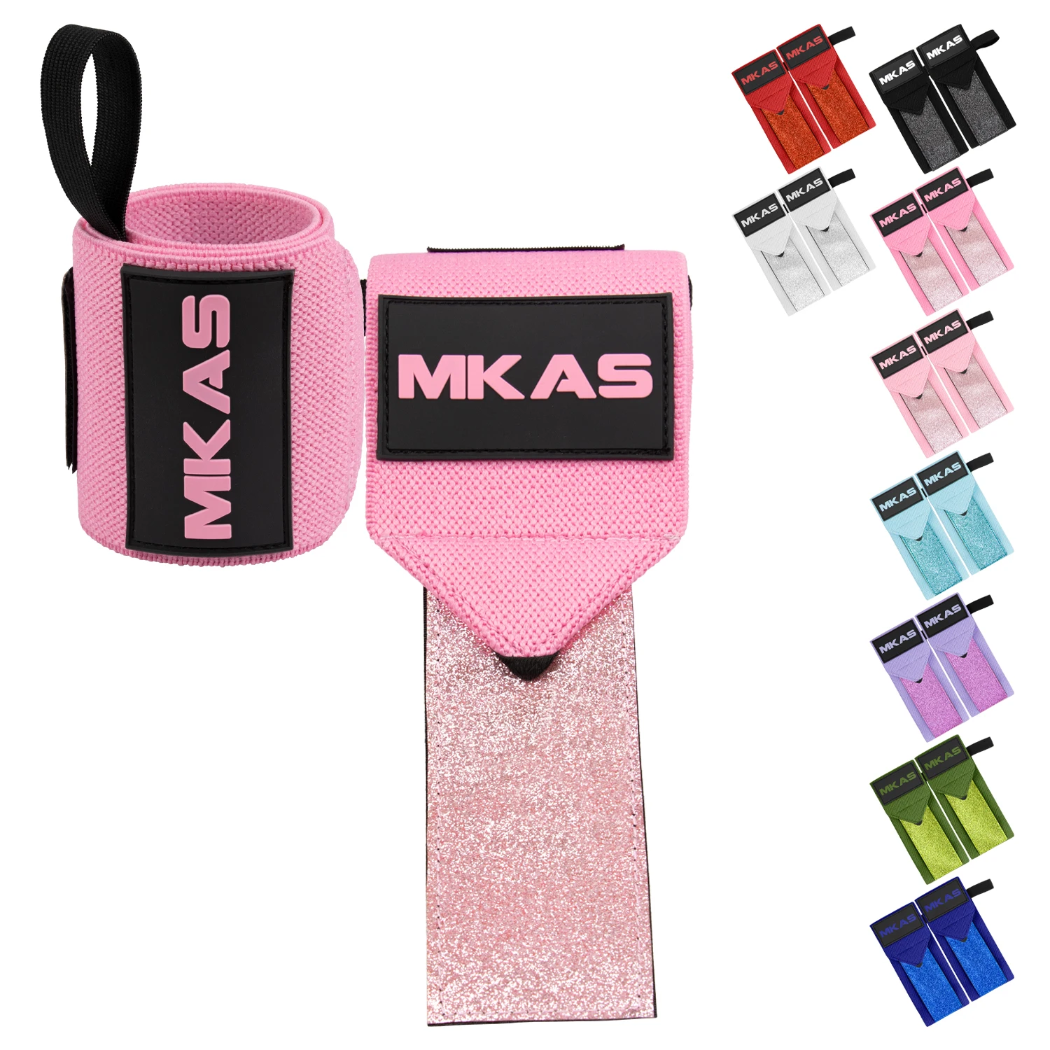 Glitter Weightlifting Wrist Wraps Support Customized Logo Wrist Support Strength Training Wristbands Lifting Wrist Straps