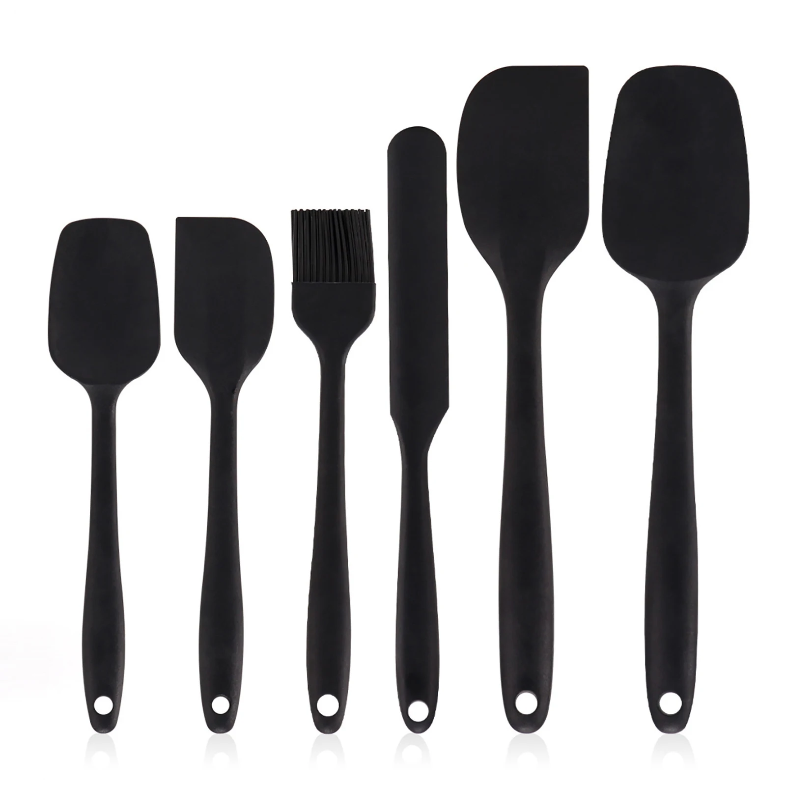 

6-Piece Set Silicone Spatula Kitchenware Baking One-Piece Cream Spatula Silicone Brush Silicone Spatula Baking Accessories