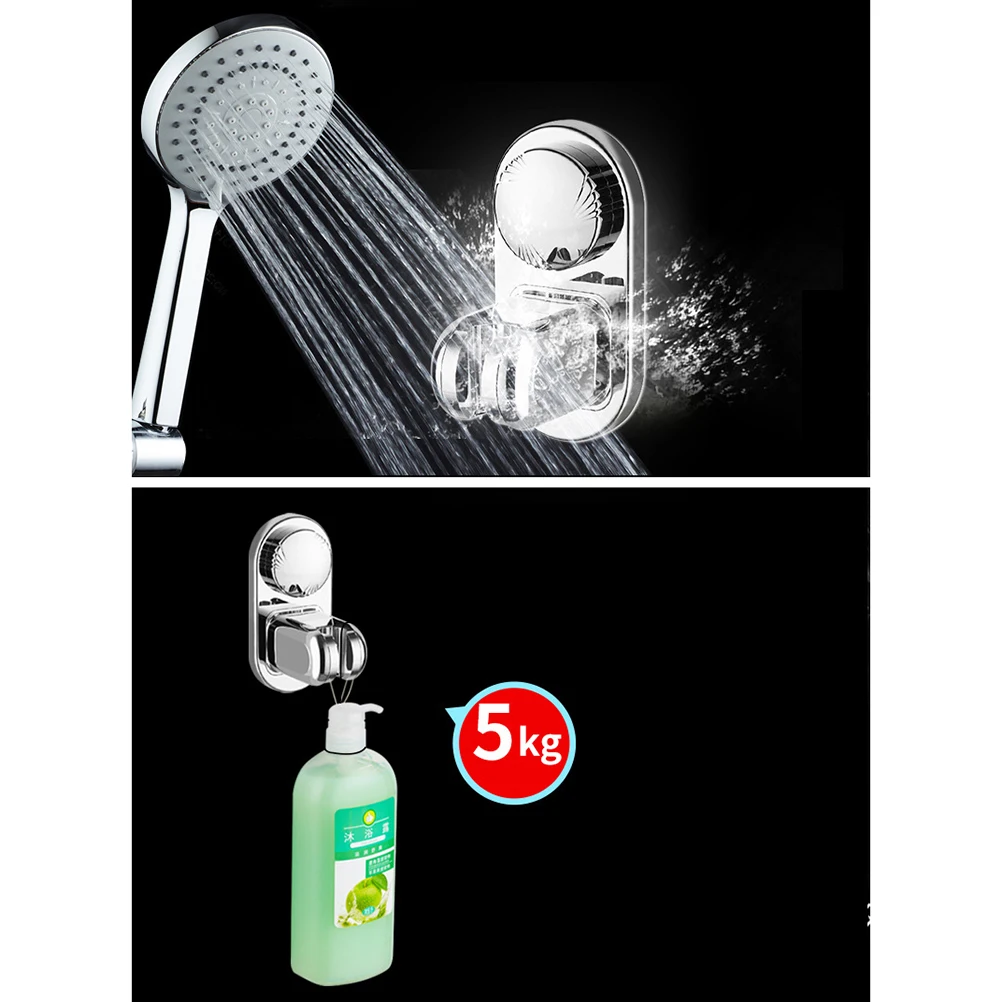 

Shower 3 Inch Silicone Suction Cup Silver Wall Mount Bidet Sprayer Bracket Fits Most Showerheads Reusable Adjust Angles